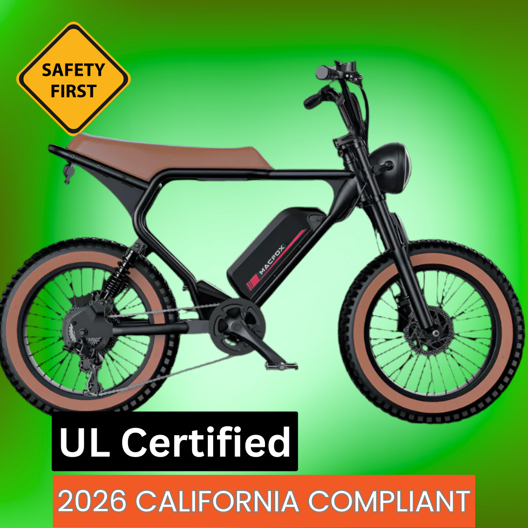 Macfox X2 | Electric Mountain Bike | Off Road Full Suspension Brown(1 battery) / Without Macfox X2 | Electric Mountain Bike | Off Road Full Suspension Brown(1 battery) / Without