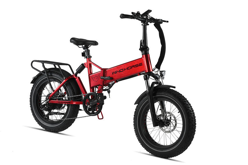 Red shops folding bike