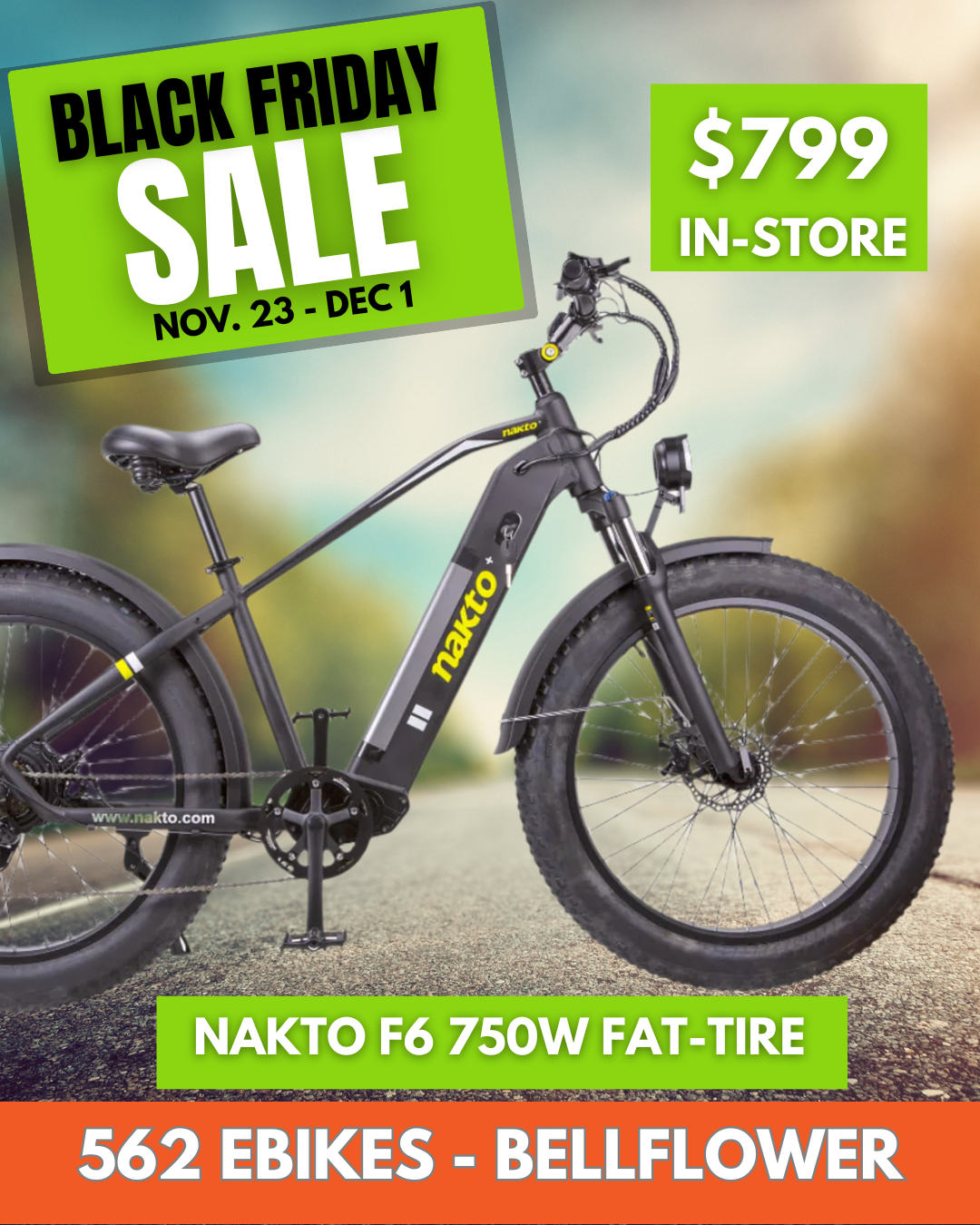 Nakto F6 - 750w Fat-Tire Electric Bike