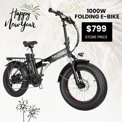 Mars 2.0 Upgraded 1000 Watts - 20" x 4" fat tire Folding Ebike