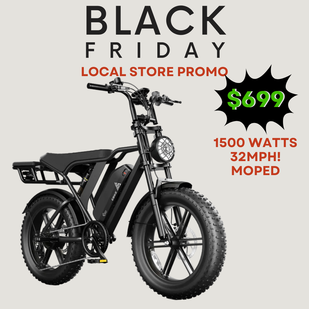 TST R002 1500W Retro Moped Style - Full Suspension Moped-style Electric Bike