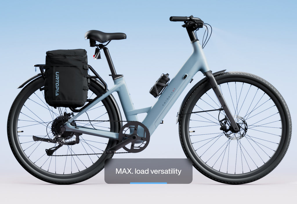 urtopia e-bike damen Urtopia Carbon 1 Step-Thru E-Bike – Toray Carbon, 50% Lighter, 80 mi Range, 750W Motor, Torque Sensor, Smartbar, Creme