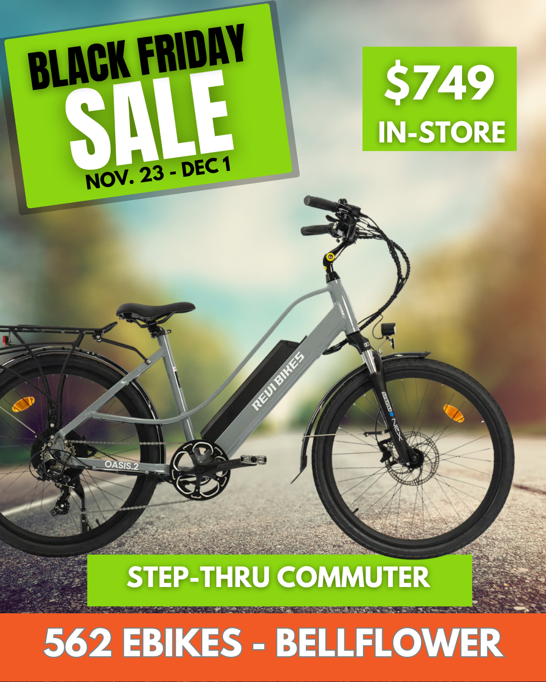 Revi Bikes Oasis 2.0 - Step through Commuter E-Bike