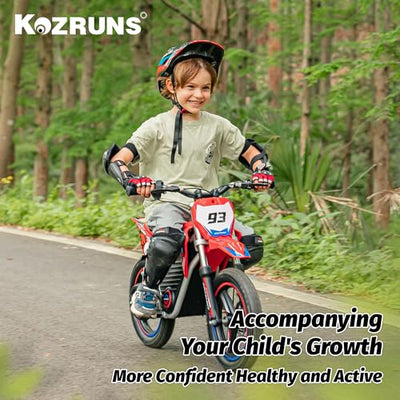 KOZRUNS Kids Electric Dirt Bike 500W 18.6MPH Red