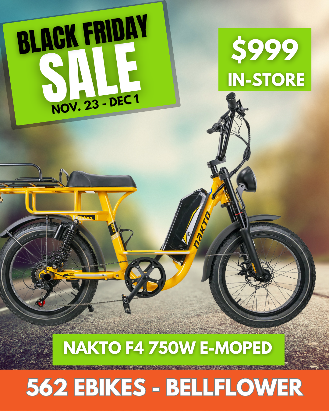 Nakto F4 - 750w Cargo Electric Bike