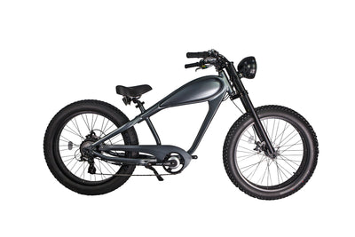 The Vintage Cheetah by Revi E Bikes ( Gray with Black Tank )