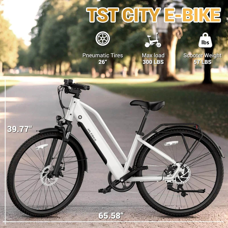 TST C624 26'' Adult City Electric Bike - Step Through e-Bike