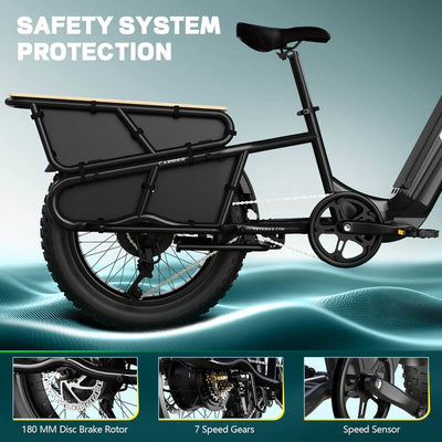 TST Carrier / Passenger E-Bike - 20'' Cargo Electric Bicycle