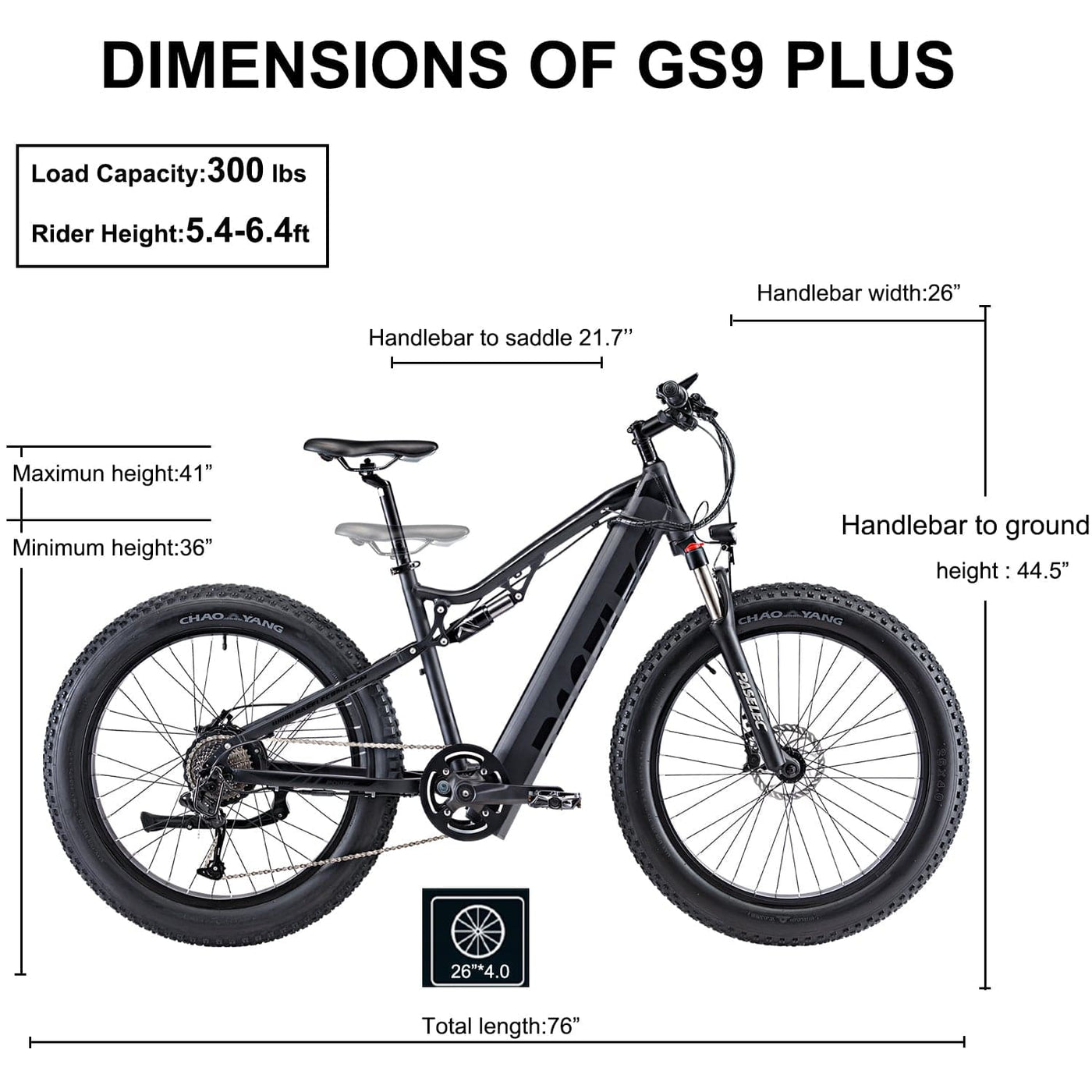 PASELEC GS9 Plus Electric Mountain Bike