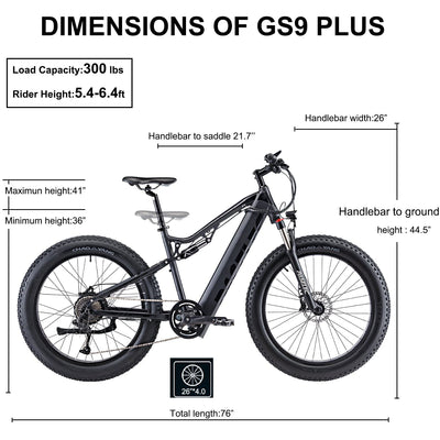 PASELEC GS9 Plus Electric Mountain Bike