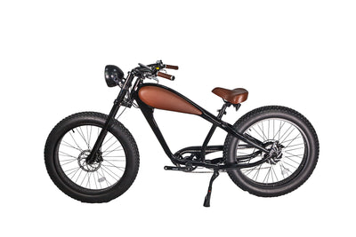 Cheetah by Civi bikes 29" Fat tires, Classic cafe racer, retro style ebike. Class 3 Electric Bicycle 28mph near Long Beach and 562 area The Vintage Retro Cheetah by Civi Bikes - Classic Cruiser Electric Bike - 562 eBikes