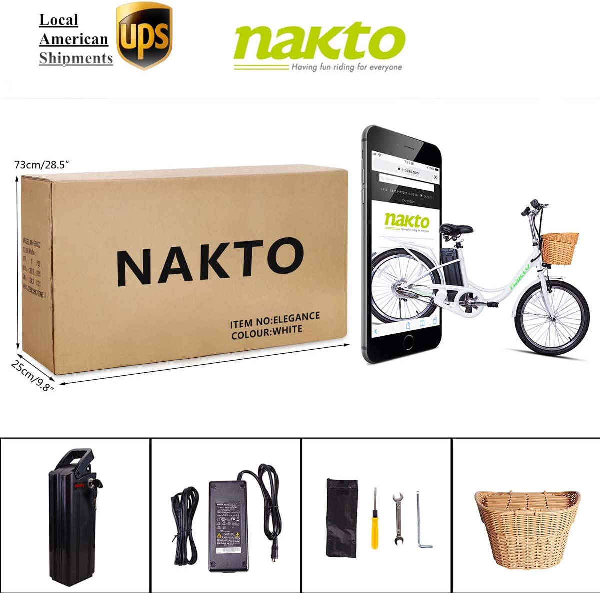 The 22" Elegance by Nakto Bikes - Low EZ Side Step eBike